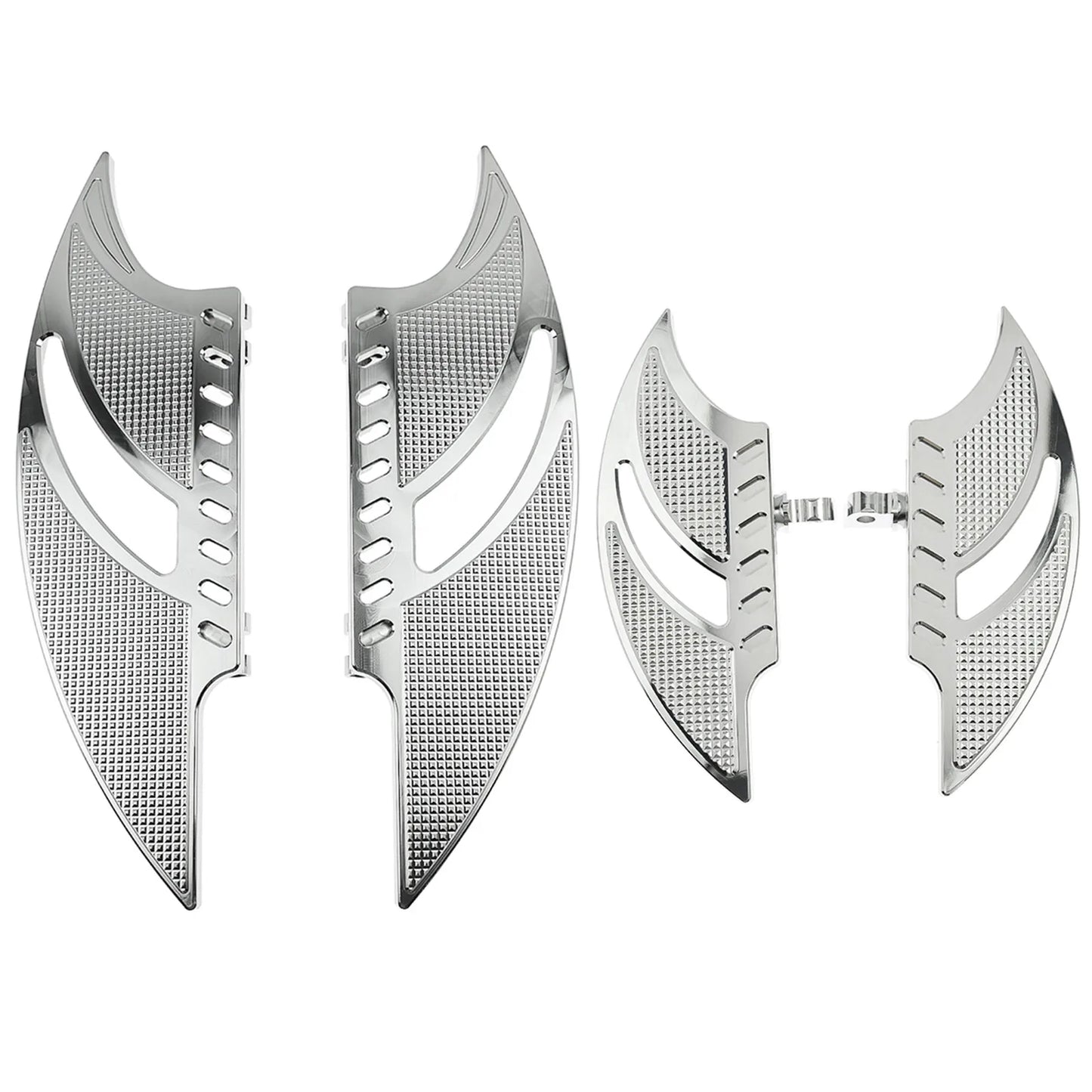 Motorcycle Front Floorboards Passenger Footboard Male Mount Foot Pegs Black/Chrome Footrest For Harley Softail Dyna XL Touring