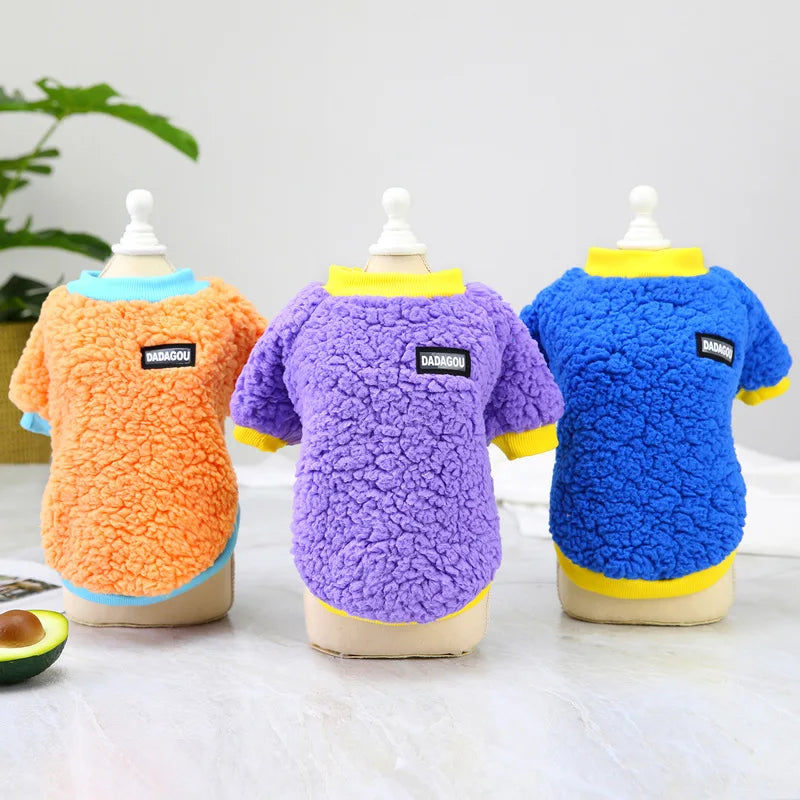 Winter Pet Dog Sweater Polar Fleece Warm Dog Clothes for Small Dog Coat Thicker French Bulldog Clothes Chihuahua Dog Accessories