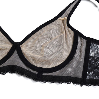 YBCG New Ultra Thin Women Bra Sexy See Through Lace Bras Mesh Perspective Wire Transparent A B C D DD E DDD F 70 75 80 85 90 95