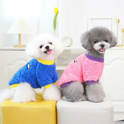 Winter Pet Dog Sweater Polar Fleece Warm Dog Clothes for Small Dog Coat Thicker French Bulldog Clothes Chihuahua Dog Accessories