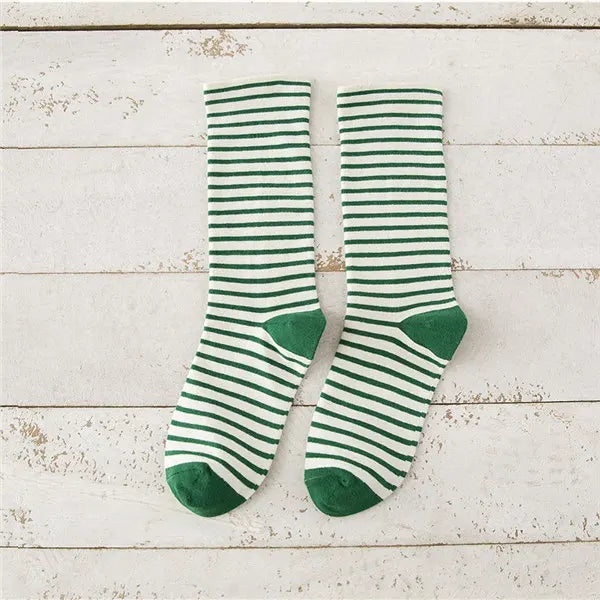 Women Socks New Autumn Winter Fashion Harajuku Colorful Striped Socks Cotton Thick Warm Long Funny Crew Sock Korean Style Meias