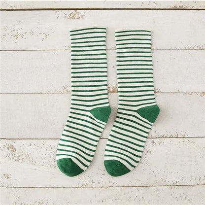 Women Socks New Autumn Winter Fashion Harajuku Colorful Striped Socks Cotton Thick Warm Long Funny Crew Sock Korean Style Meias