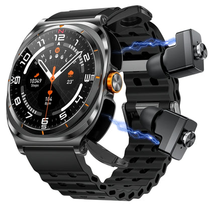 IP67 Waterproof Earbuds SmartWatch GT98 2 in 1 Smart Watch with Earphone Da Fit App 400Mah 30Mah Headset BT Calling Heart Rate
