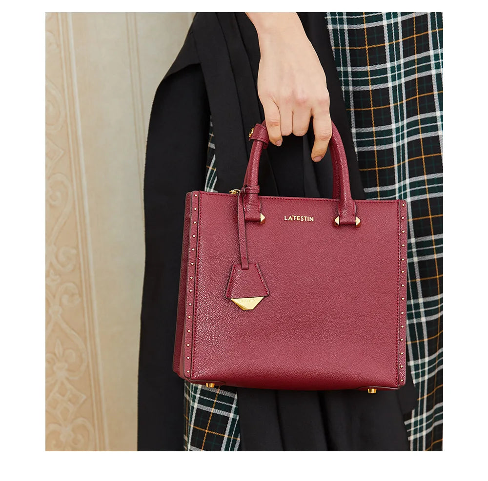 LA FESTIN New Women Leather Tote Bags Luxury Multifunctional Versatile Ladies Fashion Shoulder Crossbody Designer Handbag