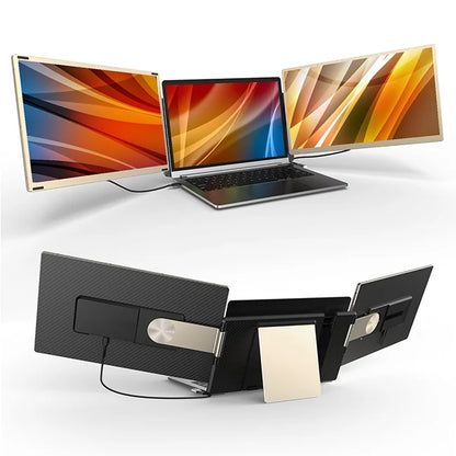 Factory Triple Laptop Screen Extender Dual 15.6 Inch 1080P Monitors Portable Tri Screen Monitor for Laptop