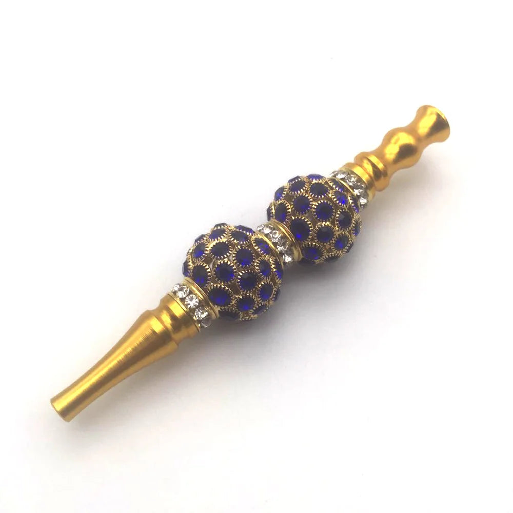 Decomposable Hookah Tips Shisha Blunt Holder for Women Inlaid Jewelry Shisha Mouth Tips Metal Narguile Water Pipe Mouthpieces