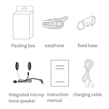 X1 Plus Motorcycle Bluetooth 1000M Intercom Helmet Headset For 2 Rider Intercomunicador Moto Waterproof Interphone Earphone