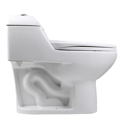 Modern One-Piece Ceramic Dual-Flush Toilets South American Style Water Closet Sanitary Ware for Hotels Washrooms S-Trap Drainage