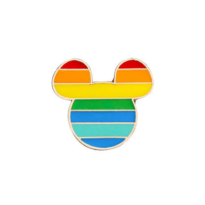LGBT Flag Rainbow Heart Brooch Peace and Love Enamel Pins Clothes Bag Lapel Pin Gay Lesbian Pride Icon Badge Unisex Jewelry Gift