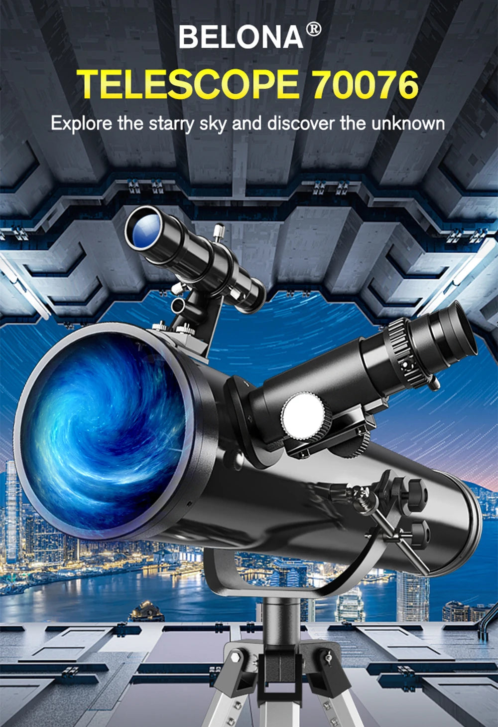 Professional Astronomical Telescope, 875X Reflective Monocular, Astronomic HD, Space Stargazing, Bird Watching, Gift for Kids