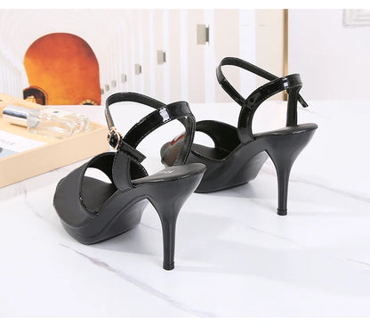 Women's Sandals 2023 New Summer Sexy Heels Platform Colorful Sandals Thin Head Red Sexy High Heels Fish Toe Fashion Party Shoes