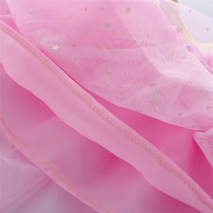 Children's Skirts For Girls Summer Cotton Lace Baby Mini Tutu Skirts Stars Glitter Dance Sequin Birthday Party Skirt for Kids