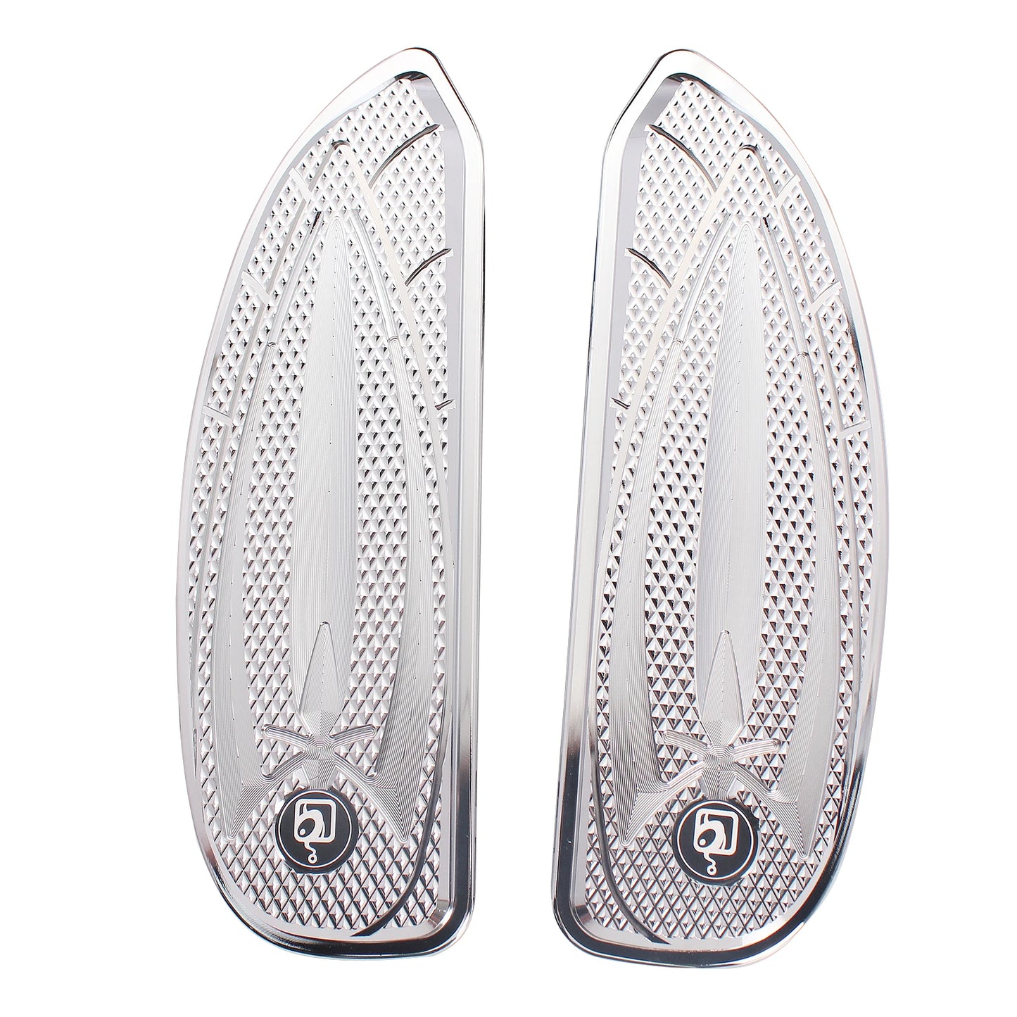 1 Pair Front Floorboards Foot Pegs Footrest Footboard For Harley FLD Dyna 2012 2013 2014 2015 2016 Motorcycle Aluminum