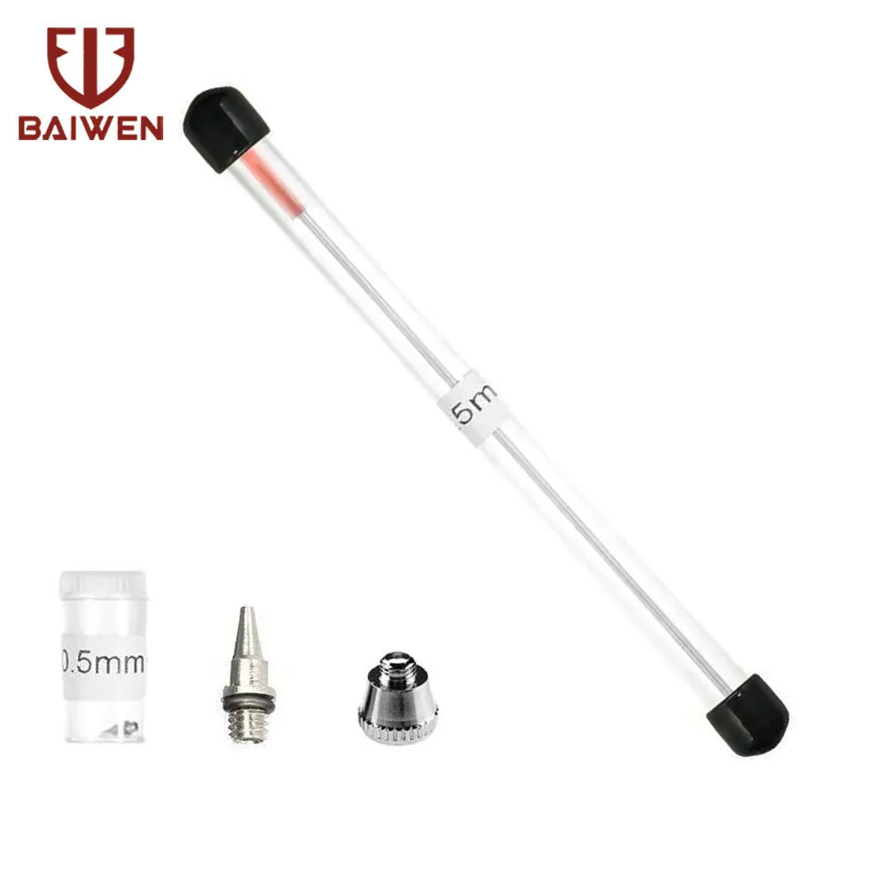 Dual-Action Airbrush with 0.2mm 0.3mm 0.5mm Nozzle Set Gravity Feed Pistol Pneumatic Kit For Cake Model Painting Makeup Tattoo