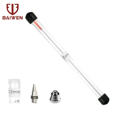 Dual-Action Airbrush with 0.2mm 0.3mm 0.5mm Nozzle Set Gravity Feed Pistol Pneumatic Kit For Cake Model Painting Makeup Tattoo