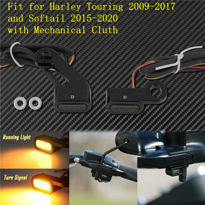 Motorcycle LED E Mark Turn Signal Light Indicator Mini Running Lamp For Harley Softail Touring Sportster XL 883 1200 FLHX Fatboy