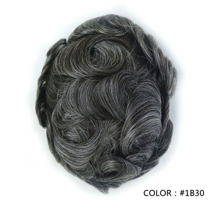 Full Swiss Lace base Blonde Hair toupee for Men indian remy hair Bleached Knots  Natural Hairline hair System for Man