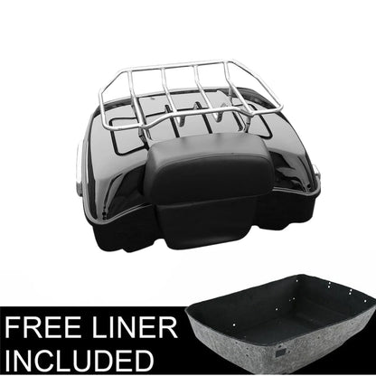 Chopped Trunk w/ Rack Razor Backrest For Harley Touring Road King Street Electra Glide 2014-2024 Motorcycle Accessories