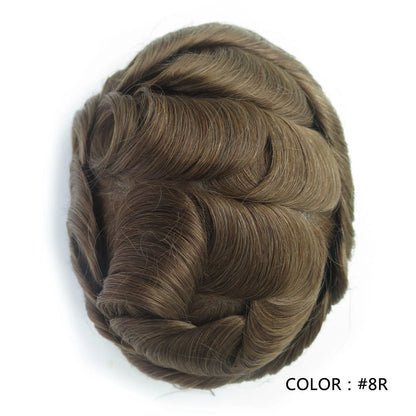 Full Swiss Lace base Blonde Hair toupee for Men indian remy hair Bleached Knots  Natural Hairline hair System for Man