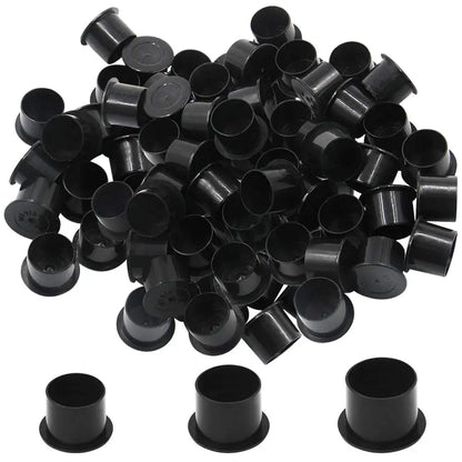 100/1000pcs Tattoo Ink Cups Caps Ink Holder 11mm 14mm 17mm Permanent Makeup Black Pigment Ink Caps Tattoo Accessories