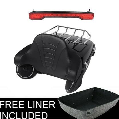 Motorcycle King Trunk LED Tail Light Speakers For Harley Touring Road King Street Glide Electra Glide 2014-2025