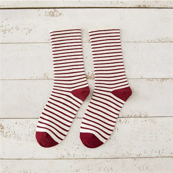 Women Socks New Autumn Winter Fashion Harajuku Colorful Striped Socks Cotton Thick Warm Long Funny Crew Sock Korean Style Meias