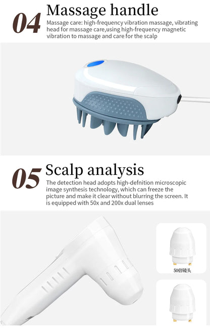 Multifunctional 5 in 1 Portable Deep Cleaning Skin Analyzer Scalp Care Salon Home Use Beauty Equipment Hair