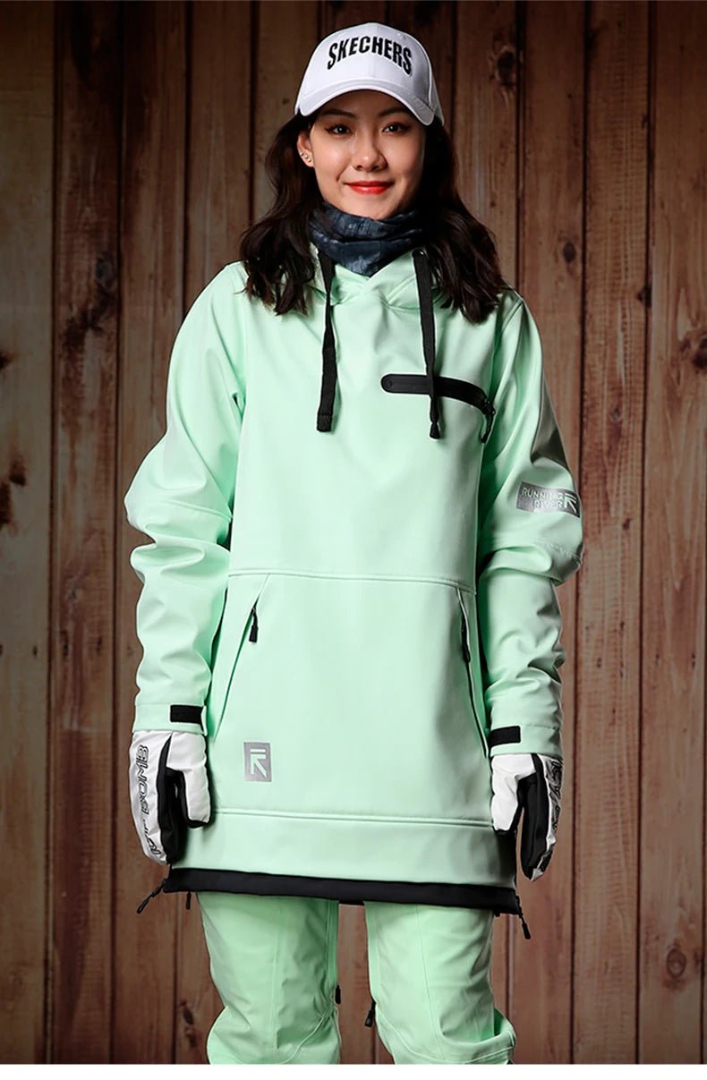 RUNNING RIVER Women ski Snowboarding Hoodie  High Quality Hooded outdoor Sports Snowboard Jacket 1250
