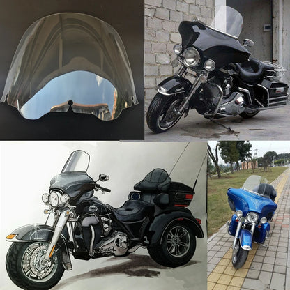 Motorcycle 13" Transparent Windscreen Windscherm Windshield For Harley Touring Street Glide Electra Ultra Classic 1996-2013