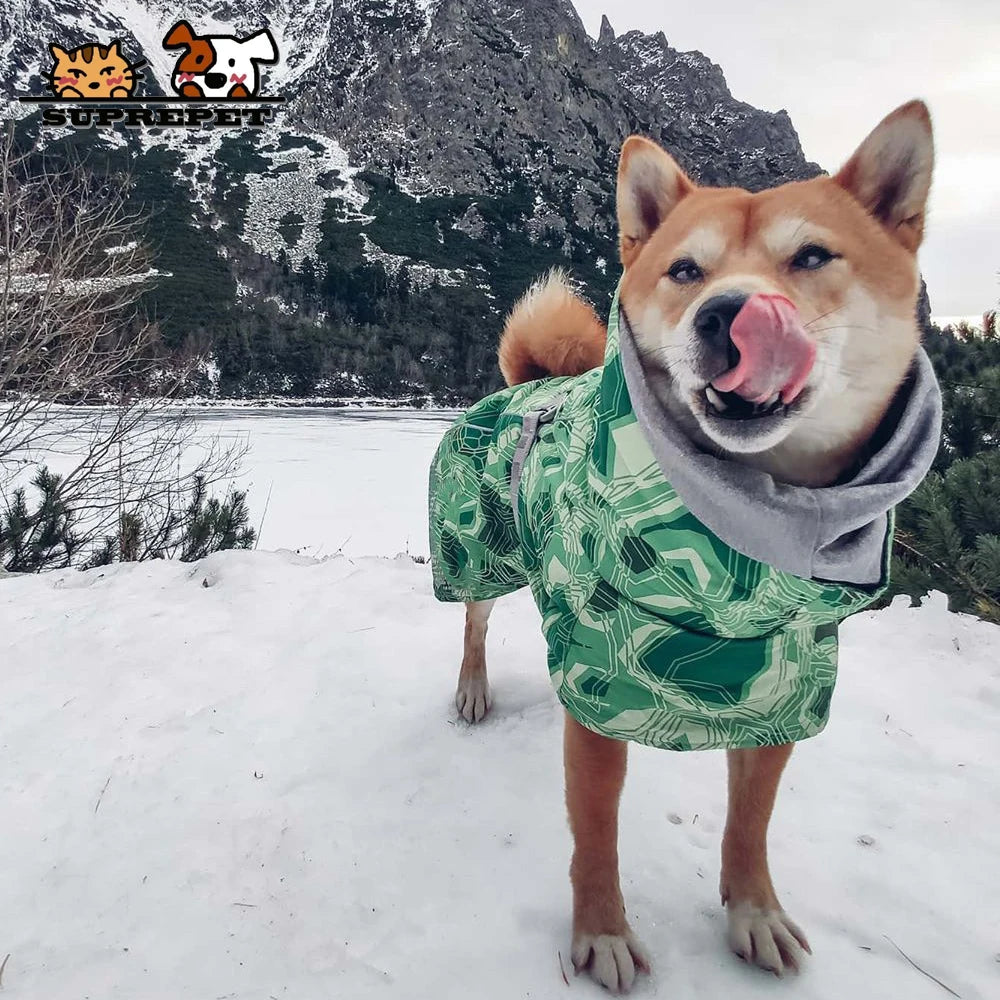 Winter Pet Dog Clothes for Large Dogs Warm Waterproof Dog Clothing Coat Thicker Cotton Padded Dog Jacket Pitbull French Bulldog