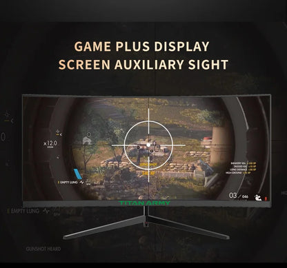 TITAN ARMY 30 inch 2K 200Hz Curved Gaming Monitor 21:9 2560x1080 Ultra Wide Ultra Slim screen FREESYNC VESA Metal Black