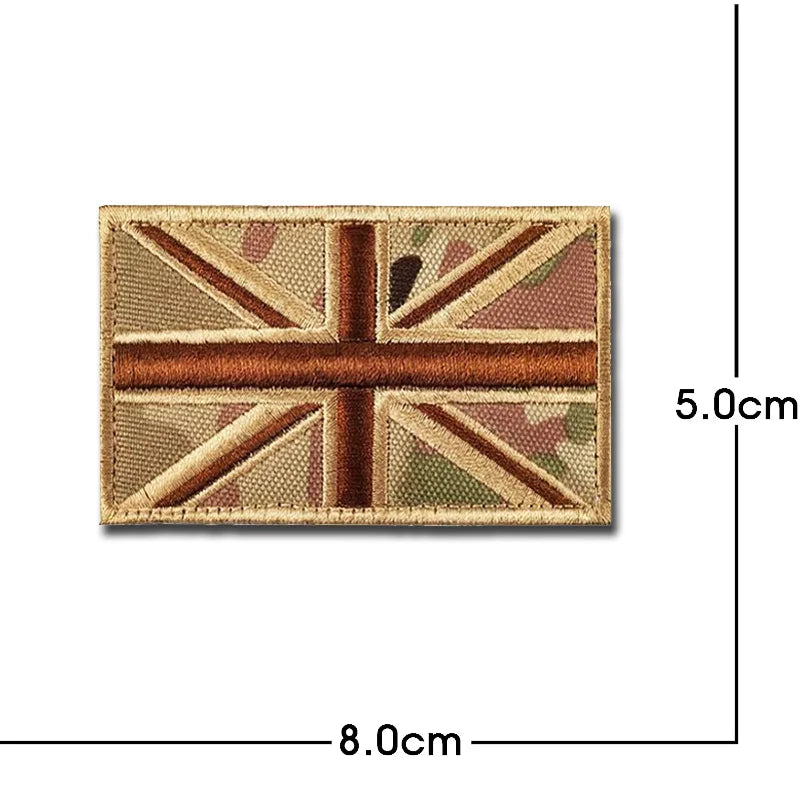 United Kingdom Flag Embroidery ENGLAND Patch PVC hook loop Great Britain National UK GB Flags Patches Embroidered Badges