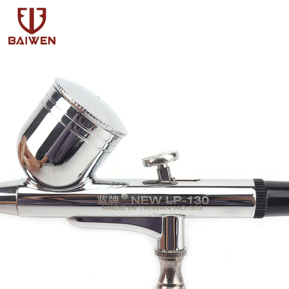 Dual-Action Airbrush with 0.2mm 0.3mm 0.5mm Nozzle Set Gravity Feed Pistol Pneumatic Kit For Cake Model Painting Makeup Tattoo