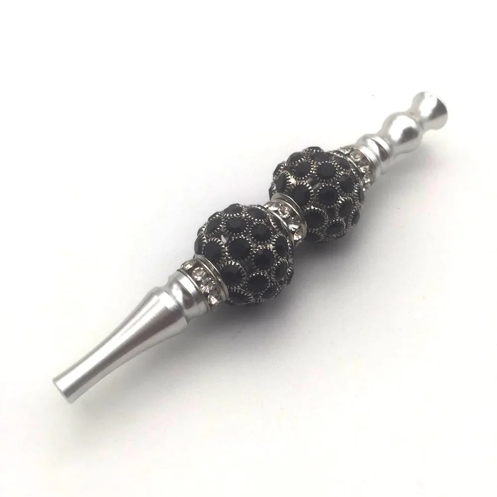 Decomposable Hookah Tips Shisha Blunt Holder for Women Inlaid Jewelry Shisha Mouth Tips Metal Narguile Water Pipe Mouthpieces