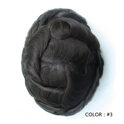 Full Swiss Lace base Blonde Hair toupee for Men indian remy hair Bleached Knots  Natural Hairline hair System for Man