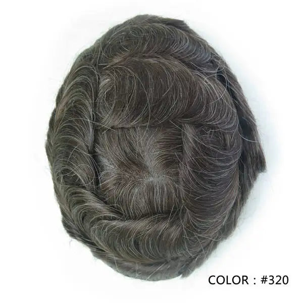 Full Swiss Lace base Blonde Hair toupee for Men indian remy hair Bleached Knots  Natural Hairline hair System for Man