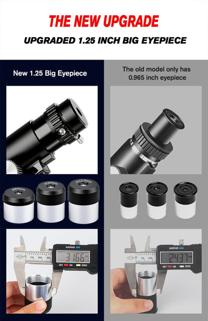 Professional Astronomical Telescope, 875X Reflective Monocular, Astronomic HD, Space Stargazing, Bird Watching, Gift for Kids