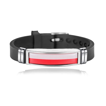 Fashion National Flag Bracelet USA France Canada Flags Bangle Adjustable Silicone Sports Bracelets Wristband For Men Jewelry