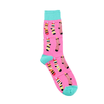 Animal Pug Elephant Lionu Funny Socks Men Chili Hamburg Pizza Crew Socks Harajuk Novelty Gift Sokken Unisex Skateboard Socks