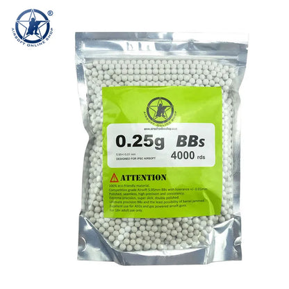 AOLS AEG Paintball BBs 6mm 0.25g/4000rds 0.28g/3600rds 0.3g/3300rds 0.32g/3100rds a Pack High Grade Hunting Shooting Ball