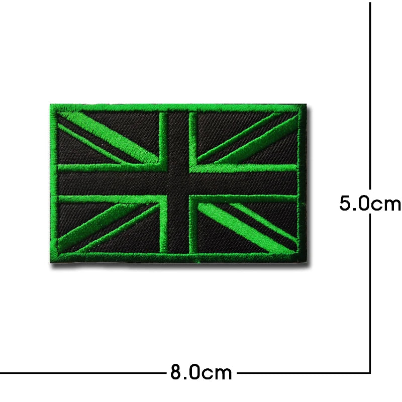 United Kingdom Flag Embroidery ENGLAND Patch PVC hook loop Great Britain National UK GB Flags Patches Embroidered Badges