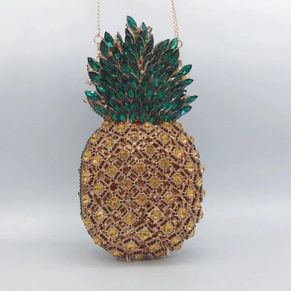 Blue Stone Pineapple Bag Diamond White Party Dinner Clutches Crystal Women Prom Formal Handbags For Lady Rhinestone Purses Bags