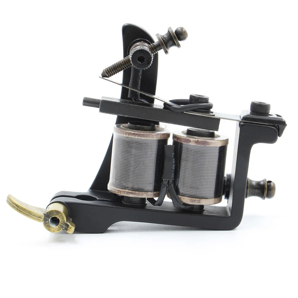 TRUE STAR Newest 10 Wrap Coils Hand-assembled Tattoo Machine Gun For Liner Shader Cast-iron Tattoo Machines