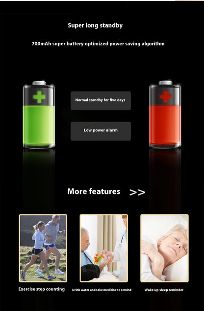 ODM Lora LoraWAN Secure Lora Smart Watch for Elderly Care Waterproof Fitness Watch SOS Calling and Cloud Server Data Storage