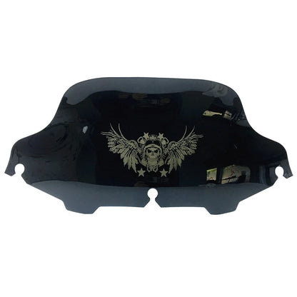Motorcycle 5''/6''/8" Black Skull Windshield Fairing Windscreen For Harley Electra Street Glide FLHX Touring 1996-2013