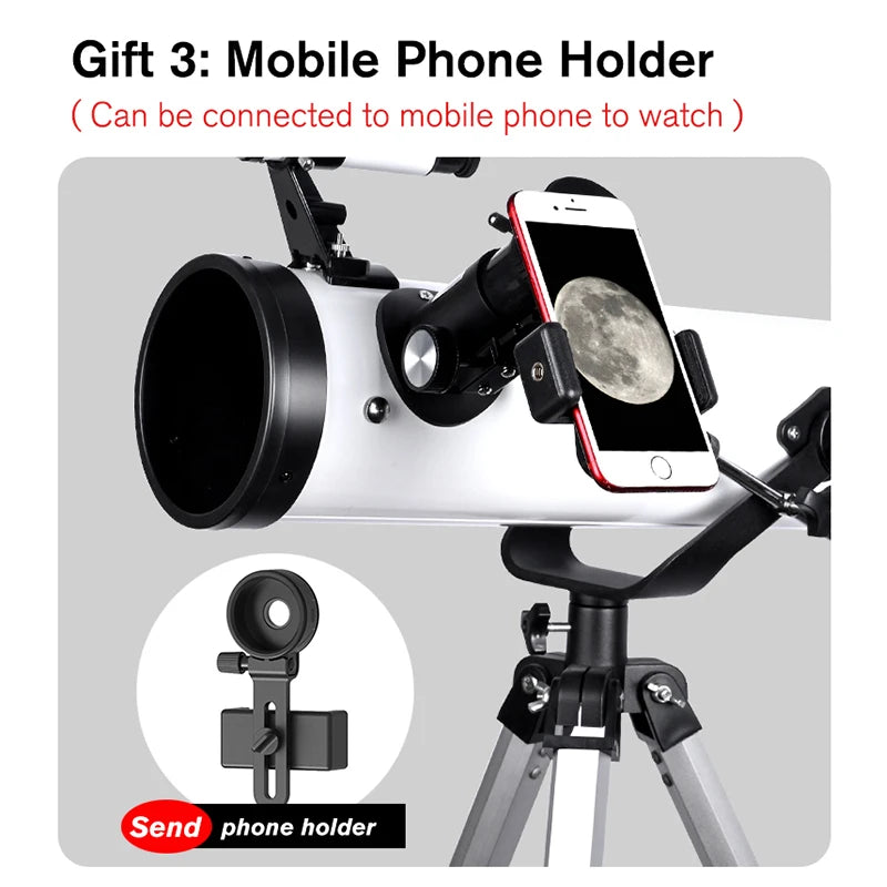 Professional Astronomical Telescope, 875X Reflective Monocular, Astronomic HD, Space Stargazing, Bird Watching, Gift for Kids