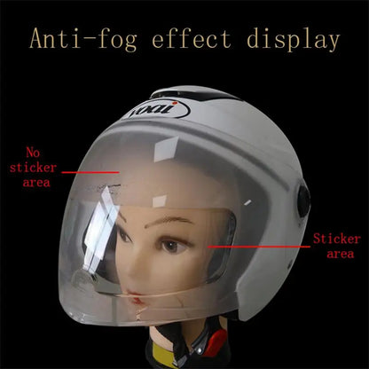 Universal Helmet Clear Rainproof Film Anti-Fog Film Helmet Lens Nano Coating Sticker Motorcycle Rainy Safety Driving Accessories