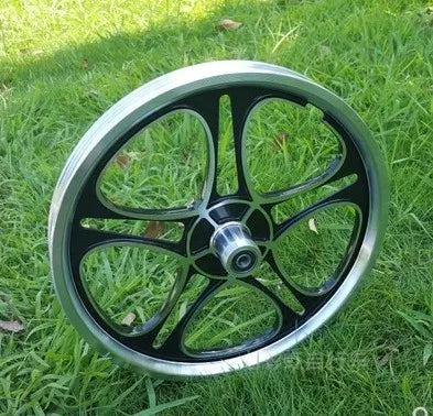 Aluminum Alloy Bicycle Wheel Set for Children, Integrated Ring, Folding Car, Disc Brake, 20 Inchlloy Wheel Hub Disc Brake