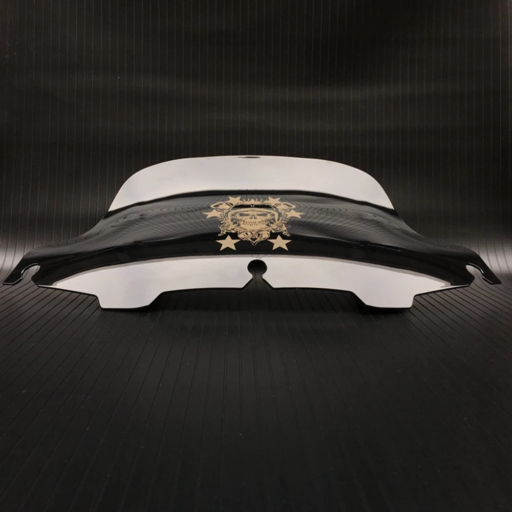 5"/6''/8"Motorcycle Black skull Windshield Fairing Windscreen For Harley Electra Street Glide FLHX Touring 1996-2013