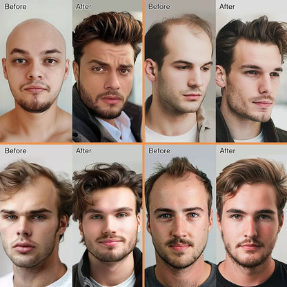 EMEDA V-looped Mens Hair Pieces 0.02mm 0.04mm Ultra Super Thin Skin Hair Replacement